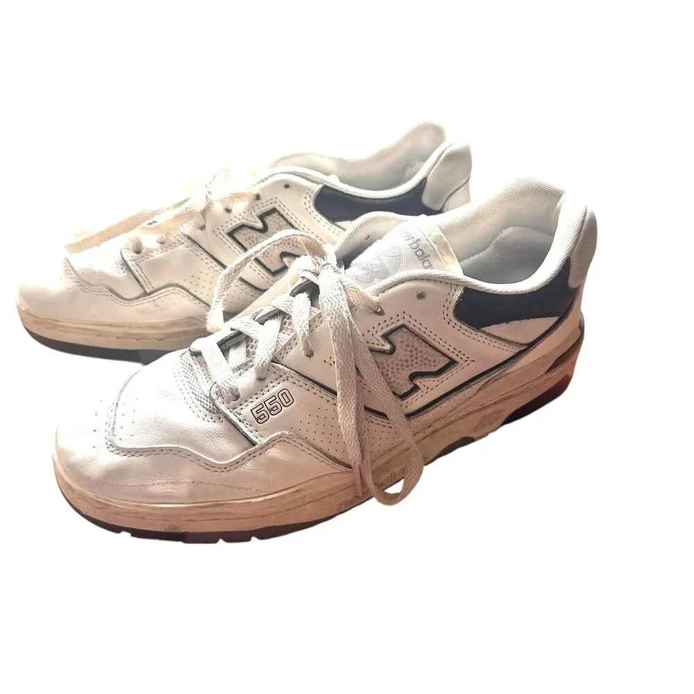 NEW BALANCE 550 White Sneakers‎ Sz 8.5